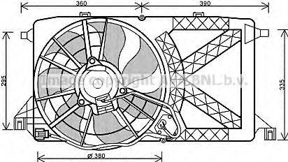 AVA QUALITY COOLING FD7548 Вентилятор, охолодження двигуна