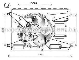 AVA QUALITY COOLING FD7556 Вентилятор, охолодження двигуна