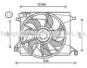 AVA QUALITY COOLING FD7560 Вентилятор, охолодження двигуна