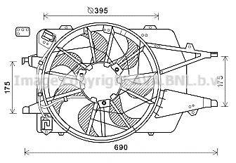 AVA QUALITY COOLING FD7577 Вентилятор, охолодження двигуна