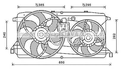 AVA QUALITY COOLING FD7579 Вентилятор, охолодження двигуна