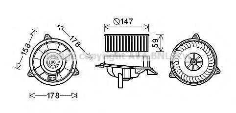 AVA QUALITY COOLING FD8495 Електродвигун, вентиляція салону