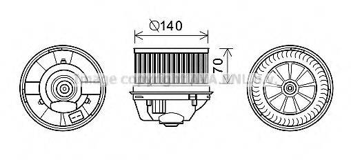 AVA QUALITY COOLING FD8496 Електродвигун, вентиляція салону