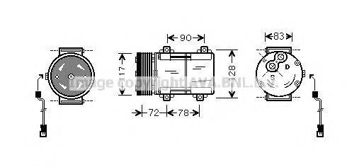 AVA QUALITY COOLING FDAK285 Компресор, кондиціонер