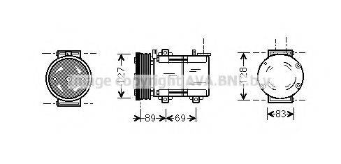 AVA QUALITY COOLING FDAK322 Компресор, кондиціонер