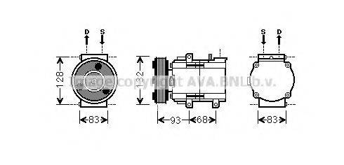 AVA QUALITY COOLING FDK435 Компресор, кондиціонер