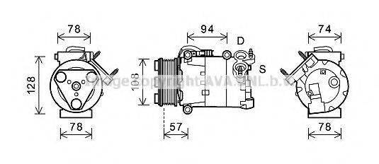 AVA QUALITY COOLING FDK450 Компресор, кондиціонер