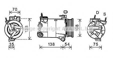 AVA QUALITY COOLING FDK478 Компресор, кондиціонер