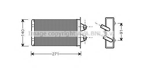 AVA QUALITY COOLING FT6186 Теплообмінник, опалення салону