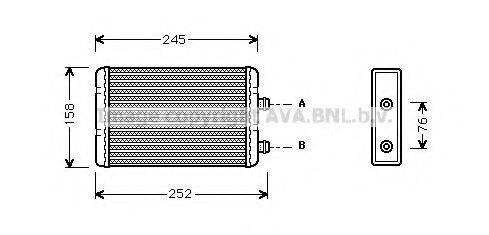 AVA QUALITY COOLING FT6220 Теплообмінник, опалення салону