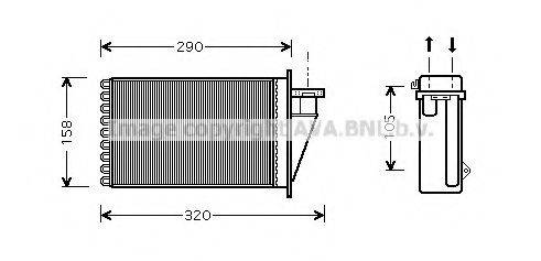 AVA QUALITY COOLING FT6266 Теплообмінник, опалення салону