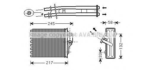 AVA QUALITY COOLING FT6350 Теплообмінник, опалення салону