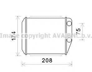 AVA QUALITY COOLING FT6416 Теплообмінник, опалення салону