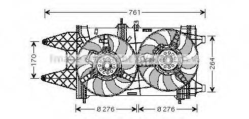 AVA QUALITY COOLING FT7521 Вентилятор, охолодження двигуна