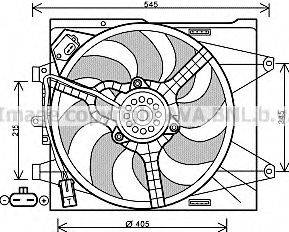 AVA QUALITY COOLING FT7564 Вентилятор, охолодження двигуна