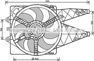AVA QUALITY COOLING FT7567 Вентилятор, охолодження двигуна