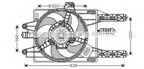 AVA QUALITY COOLING FT7571 Вентилятор, охолодження двигуна