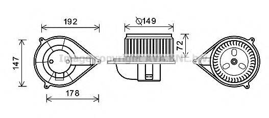 AVA QUALITY COOLING FT8426 Електродвигун, вентиляція салону