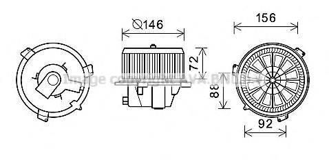 AVA QUALITY COOLING FT8436 Електродвигун, вентиляція салону