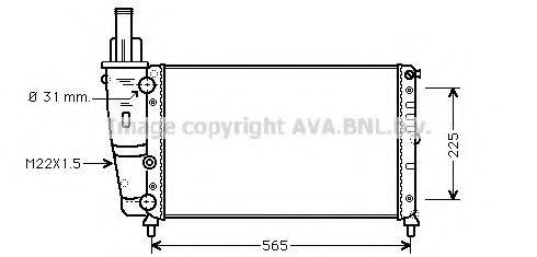 AVA QUALITY COOLING FTA2139 Радіатор, охолодження двигуна