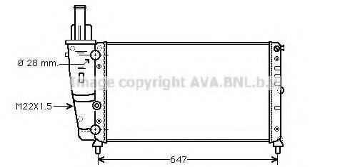 AVA QUALITY COOLING FTA2140 Радіатор, охолодження двигуна