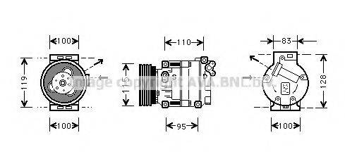 AVA QUALITY COOLING FTK033 Компресор, кондиціонер