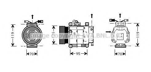 AVA QUALITY COOLING FTK048 Компресор, кондиціонер