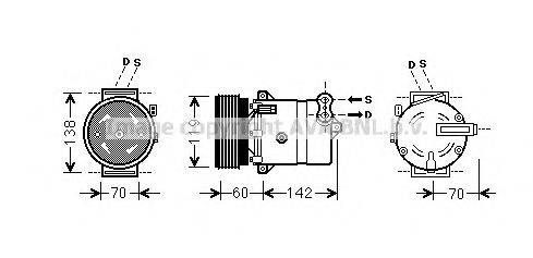 AVA QUALITY COOLING FTK383 Компресор, кондиціонер