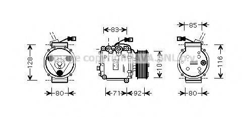 AVA QUALITY COOLING HDAK169 Компресор, кондиціонер