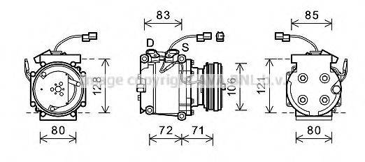 AVA QUALITY COOLING HDK246 Компресор, кондиціонер