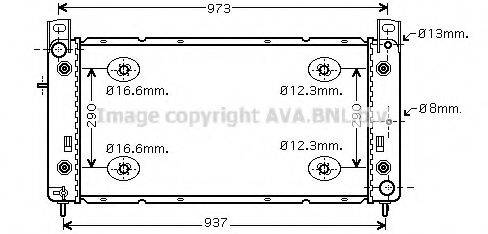 AVA QUALITY COOLING HR2001 Радіатор, охолодження двигуна