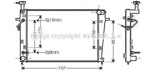 AVA QUALITY COOLING HY2211 Радіатор, охолодження двигуна