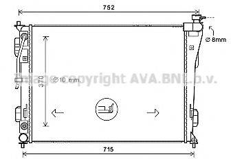 AVA QUALITY COOLING HY2423 Радіатор, охолодження двигуна