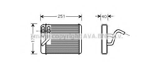 AVA QUALITY COOLING HY6120 Теплообмінник, опалення салону