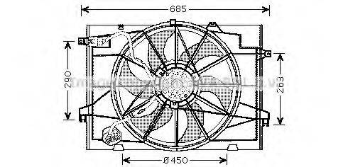 AVA QUALITY COOLING HY7519 Вентилятор, охолодження двигуна