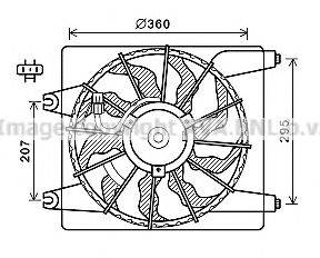 AVA QUALITY COOLING HY7560 Вентилятор, охолодження двигуна