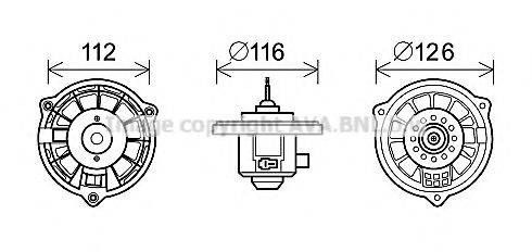 AVA QUALITY COOLING HY8409 Електродвигун, вентиляція салону