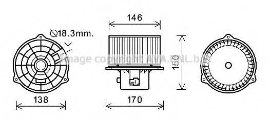 AVA QUALITY COOLING HY8555 Електродвигун, вентиляція салону