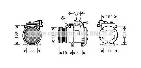 AVA QUALITY COOLING HYK222 Компресор, кондиціонер