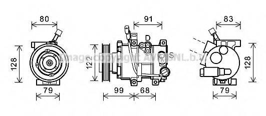 AVA QUALITY COOLING HYK297 Компресор, кондиціонер