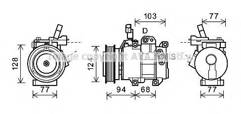 AVA QUALITY COOLING HYK318 Компресор, кондиціонер