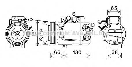 AVA QUALITY COOLING HYK340 Компресор, кондиціонер