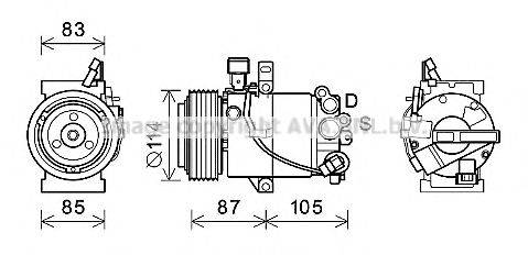 AVA QUALITY COOLING HYK355 Компресор, кондиціонер