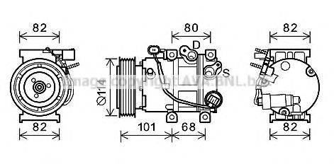 AVA QUALITY COOLING HYK377 Компресор, кондиціонер