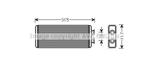 AVA QUALITY COOLING JR6055 Теплообмінник, опалення салону