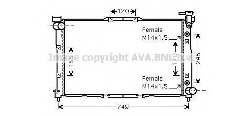 AVA QUALITY COOLING KA2040 Радіатор, охолодження двигуна