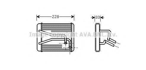 AVA QUALITY COOLING KA6048 Теплообмінник, опалення салону