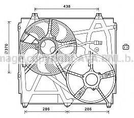 AVA QUALITY COOLING KA7529 Вентилятор, охолодження двигуна