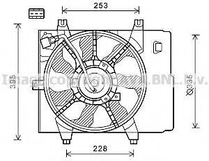 AVA QUALITY COOLING KA7534 Вентилятор, охолодження двигуна