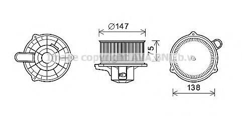 AVA QUALITY COOLING KA8262 Електродвигун, вентиляція салону